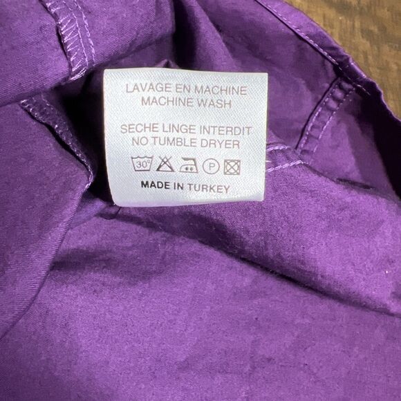 Maceoo Mens Size 5/XL Long Sleeve Button Up Shirt Purple Flip Cuffs - Picture 12 of 12